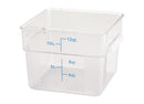Winco Clear Polycarbonate Square Storage Container - Various Sizes - Omni Food Equipment