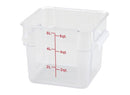 Winco Clear Polycarbonate Square Storage Container - Various Sizes - Omni Food Equipment