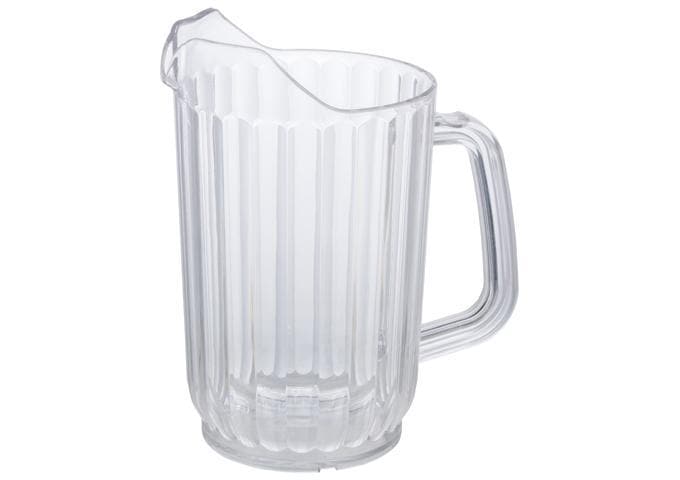 Winco Clear Polycarbonate Water Pitcher - Various Sizes - Omni Food Equipment