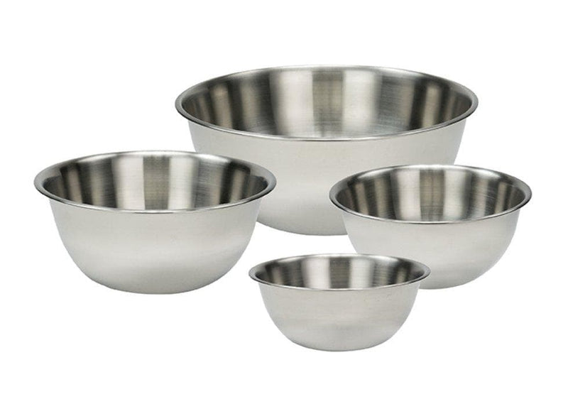 Winco Deep Heavy-Duty Stainless Steel Mixing Bowl - Various Sizes - Omni Food Equipment