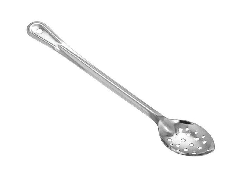 Winco Heavy-Duty Stainless Steel Basting Spoon - Various Sizes - Omni Food Equipment