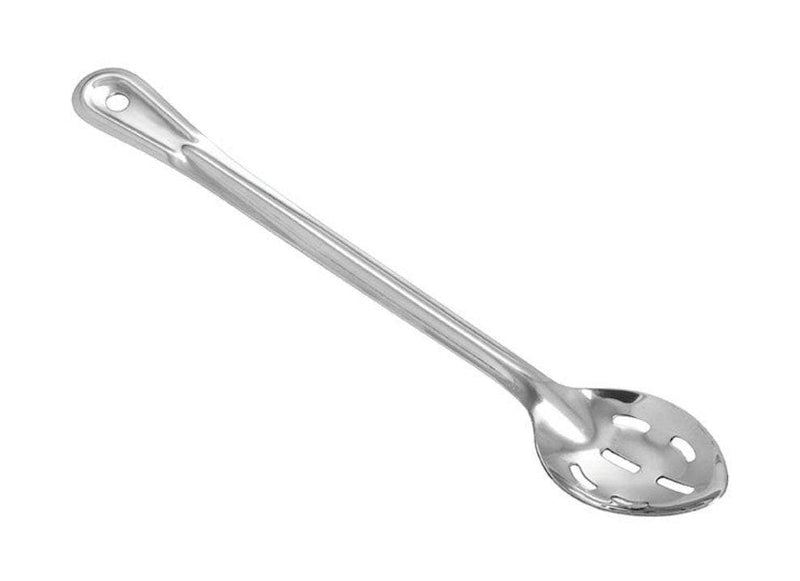 Winco Heavy-Duty Stainless Steel Basting Spoon - Various Sizes - Omni Food Equipment