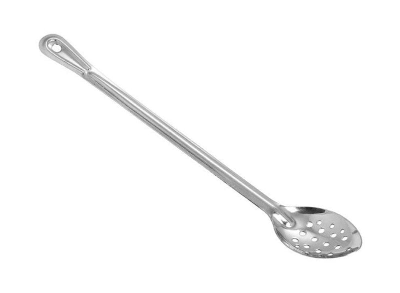 Winco Heavy-Duty Stainless Steel Basting Spoon - Various Sizes - Omni Food Equipment