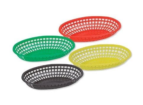 Winco Large Oval Fast Food Basket (Pack of 12) - Omni Food Equipment