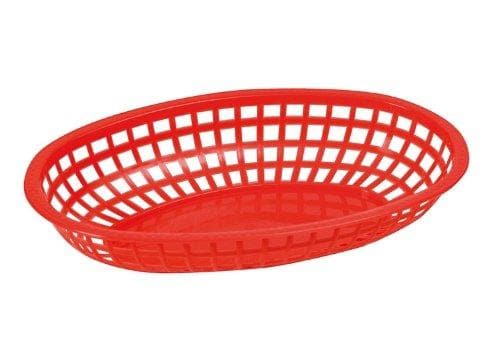 Winco Large Oval Fast Food Basket (Pack of 12) - Omni Food Equipment