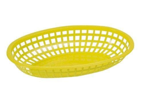 Winco Large Oval Fast Food Basket (Pack of 12) - Omni Food Equipment