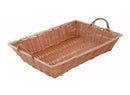 Winco Natural Woven Rectangle Basket With Handles - Various Sizes - Omni Food Equipment