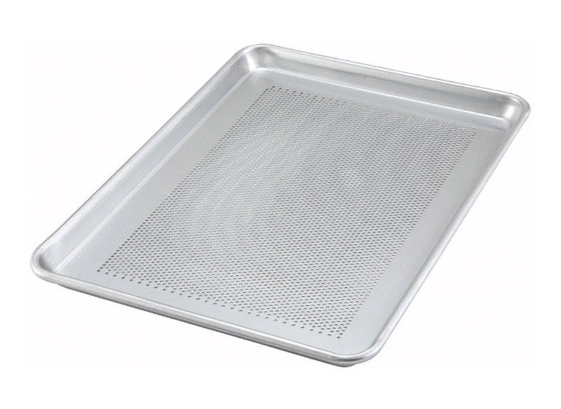 Winco Perforated 18 Gauge Aluminum Sheet Pan - Various Sizes - Omni Food Equipment