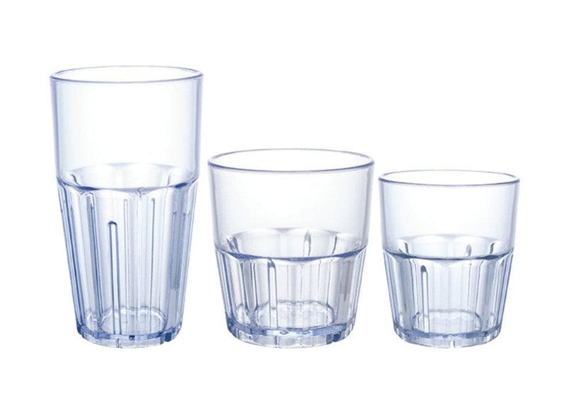 Winco Plastic Havana Tumbler (Pack of 12) - Various Sizes - Omni Food Equipment