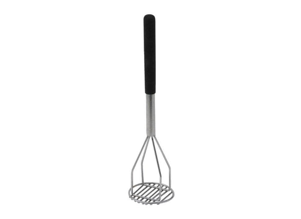 Winco Round Potato Masher With Plastic Handle - Various Sizes - Omni Food Equipment