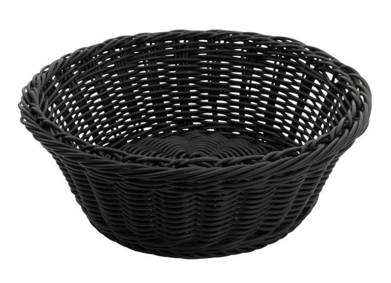 Winco Round Solid Cord Poly Woven Basket (Pack of 12) - Various Colours - Omni Food Equipment