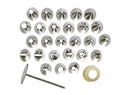Winco Stainless Steel Cake Decorating Set - 26 Piece Set - Omni Food Equipment