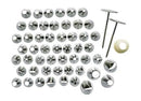 Winco Stainless Steel Cake Decorating Set - 52 Piece Set - Omni Food Equipment