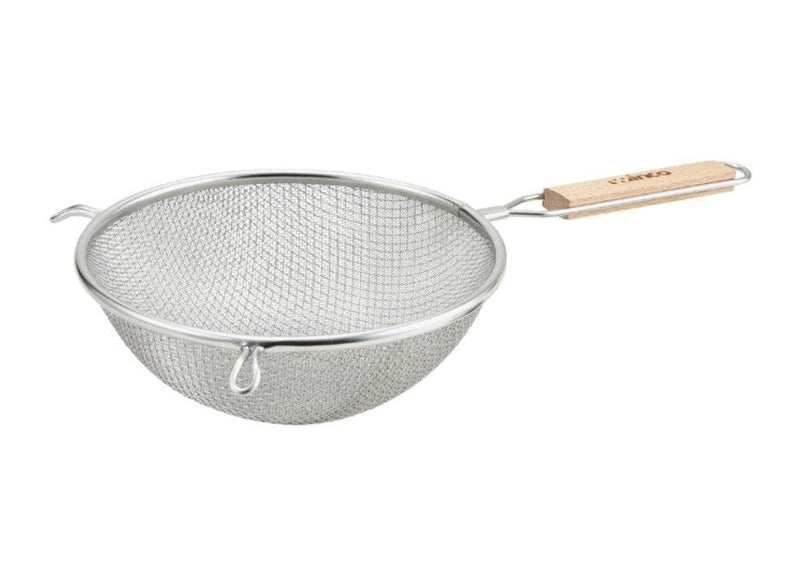 Winco Stainless Steel Fine Mesh Strainer - Various Sizes - Omni Food Equipment