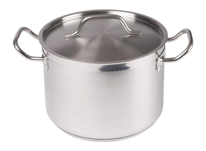 Winco Stainless Steel Stock Pot With Cover - Various Sizes - Omni Food Equipment