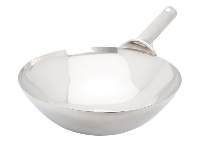 Winco Stainless Steel/Carbon Steel Chinese Wok - Various Sizes - Omni Food Equipment