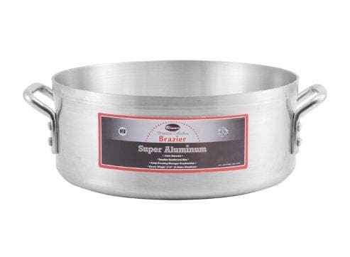 Winco Super Aluminum Brazier, 4mm Thick - Various Sizes - Omni Food Equipment