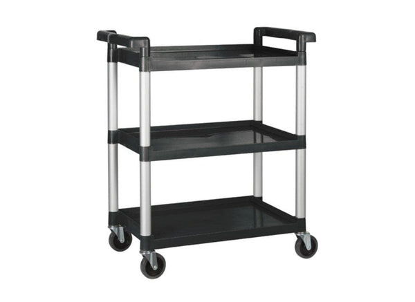 Winco UC-2415K Polypropylene Black Utility Cart, 330 Lbs Capacity - Omni Food Equipment