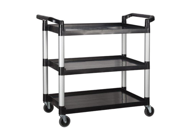 Winco UC-3019K Polypropylene Black Utility Cart, 400 Lbs Capacity - Omni Food Equipment