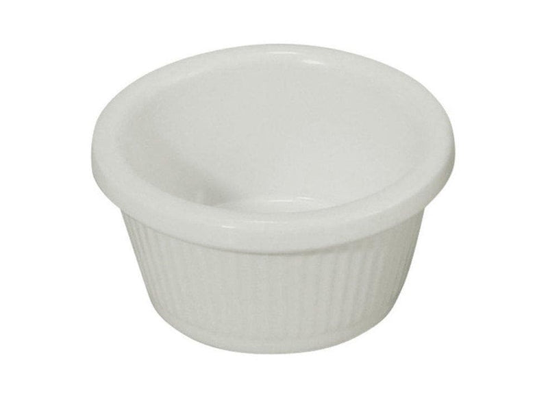 Winco White Fluted Ramekins (Pack of 12) - Various Sizes - Omni Food Equipment