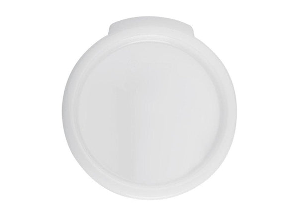 Winco White Polypropylene Cover For Round Storage Container - Various Sizes - Omni Food Equipment