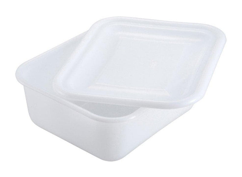 Winco White Polypropylene Mini Bin And Cover - Sold Separately - Omni Food Equipment