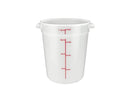 Winco White Polypropylene Round Storage Container - Various Sizes - Omni Food Equipment