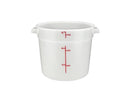 Winco White Polypropylene Round Storage Container - Various Sizes - Omni Food Equipment